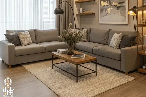 مبل طوسی با چه فرشی ست میشه؟ معرفی بهترین ترکیب‌ها برای دکوراسیون طوسی